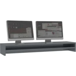 Topdeal Monitor Stand High Gloss Grey 100x24x13 Cm Chipboard VDTD31370 -Office Furniture Store 51871286 3