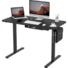 FLEXISPOT Electric Height Adjustable Standing Desk Sit Stand Desk Adjustable Desk Stand Up Desk With Memory Pannel-(Black Frame+100cm Black Top)