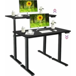 Electric Standing Desk Sit To Stand Workstation Ergonomic Computer Table W/ USB