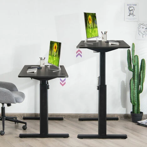 Electric Standing Desk Sit To Stand Workstation Ergonomic Computer Table W/ USB 2 Electric Standing Desk Sit To Stand Workstation Ergonomic Computer Table W/ USB - Image 2