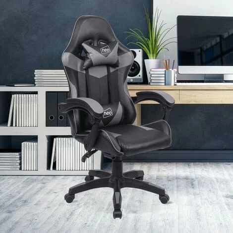 Neo Grey Sport Racing Gaming Office Chair 2 Neo Grey Sport Racing Gaming Office Chair - Image 2