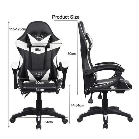 Neo Grey Sport Racing Gaming Office Chair 4 Neo Grey Sport Racing Gaming Office Chair - Image 4