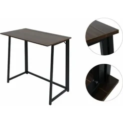 Folding Computer Desk Study Desk Writing Table Home Office Boston BROWN 7 Folding Computer Desk Study Desk Writing Table Home Office Boston BROWN -Office Furniture Store 53620333 3