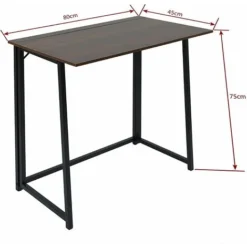 Folding Computer Desk Study Desk Writing Table Home Office Boston BROWN 9 Folding Computer Desk Study Desk Writing Table Home Office Boston BROWN -Office Furniture Store 53620333 5