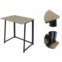 Folding Computer Desk Study Desk Writing Table Home Office Boston NATURAL -Office Furniture Store 53644581 3