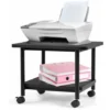 2-Tier Under Desk Printer Stand W/Wheels Office Desk Side Printer Cart