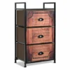 3 Drawer Fabric Dresser Storage Tower W/ Sturdy Steel Frame Bedroom Closet Living Room