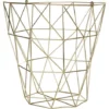 Premier Housewares Vertex Gold Finish Tall Storage Basket