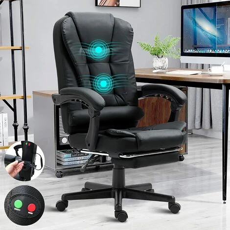2 Point Massage Office Chair For Home Office , 130° Reclining Executive Desk Chair 1 2 Point Massage Office Chair For Home Office , 130° Reclining Executive Desk Chair