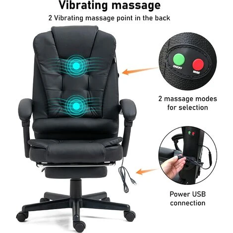 2 Point Massage Office Chair For Home Office , 130° Reclining Executive Desk Chair 2 2 Point Massage Office Chair For Home Office , 130° Reclining Executive Desk Chair - Image 2
