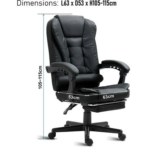 2 Point Massage Office Chair For Home Office , 130° Reclining Executive Desk Chair 3 2 Point Massage Office Chair For Home Office , 130° Reclining Executive Desk Chair - Image 3