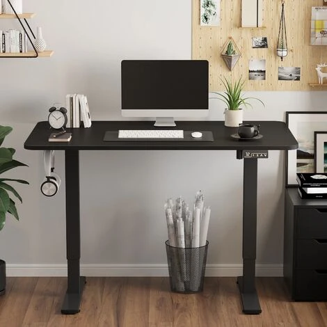Height-adjustable Standing Desk With Electric Motor, Computer Desk, Intelligent Memory Height,Collision Protection,120 Cm,Black 1 Height-adjustable Standing Desk With Electric Motor, Computer Desk, Intelligent Memory Height,Collision Protection,120 Cm,Black