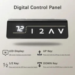 Height-adjustable Standing Desk With Electric Motor, Computer Desk, Intelligent Memory Height,Collision Protection,100 Cm,White -Office Furniture Store 55630240 4