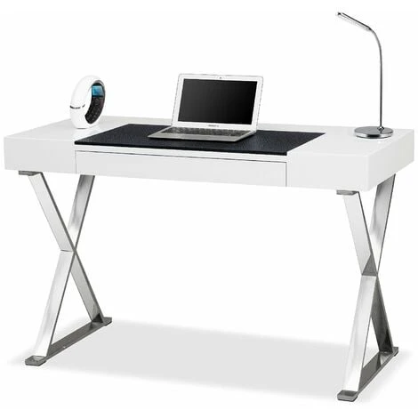 Centurion Supports ADONIS Gloss White And Chrome Ergonomic Home Office Luxury Computer Desk 1 Centurion Supports ADONIS Gloss White And Chrome Ergonomic Home Office Luxury Computer Desk