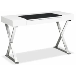 Centurion Supports ADONIS Gloss White And Chrome Ergonomic Home Office Luxury Computer Desk 9 Centurion Supports ADONIS Gloss White And Chrome Ergonomic Home Office Luxury Computer Desk -Office Furniture Store 57595296 5