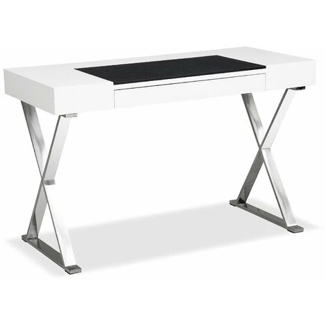 Centurion Supports ADONIS Gloss White And Chrome Ergonomic Home Office Luxury Computer Desk 5 Centurion Supports ADONIS Gloss White And Chrome Ergonomic Home Office Luxury Computer Desk - Image 5