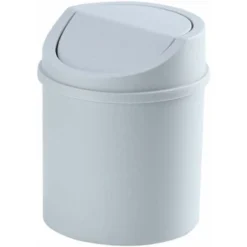 Mini Office Trash Can, Small Waste Paper Basket, Table Office Trash Can , Bleua