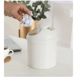 Mini Office Bin, Small Waste Bin, Table Office Bin , B, Blancb 8 Mini Office Bin, Small Waste Bin, Table Office Bin , B, Blancb -Office Furniture Store 58423941 4