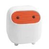 Small Trash Can, Cute Ninja Office Trash Can With Lid, Bedroom Trash Can With 1 Roll Waste Bag, Trash Can For Home, Office (White Trash Can)