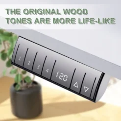 Height Adjustable Standing Desk With Electric Motor, Computer Desk, Intelligent Memory Height, Collision Protection,140 Cm,White/White With Wheel -Office Furniture Store 60299583 4