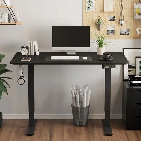 Height-adjustable Standing Desk With Electric Motor, Computer Desk, Intelligent Memory Height,Collision Protection,100 Cm, Black 1 Height-adjustable Standing Desk With Electric Motor, Computer Desk, Intelligent Memory Height,Collision Protection,100 Cm, Black