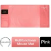 Aquarius AQ Multifunctional & Eco-friendly Office Desk Mouse Mat PVC+DS Material, Pink