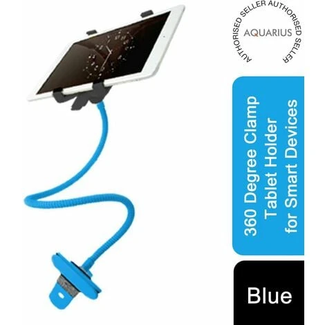 Aquarius 360 Degree Clamp Tablet Holder For Smart Devices - Blue 1 Aquarius 360 Degree Clamp Tablet Holder For Smart Devices - Blue