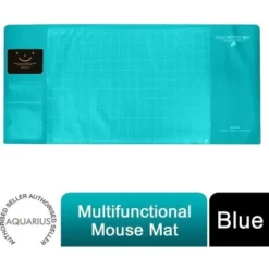 Aquarius AQ Multifunctional Office Desk Mouse Mat Eco-Friendly PVC+DS Materials - Blue