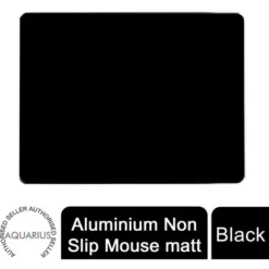Aquarius Aluminium Non Slip Mouse Mat - Black