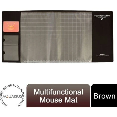 Aquarius AQ Multifunctional & Eco-friendly Office Desk Mouse Mat PVC+DS Material, Brown 1 Aquarius AQ Multifunctional & Eco-friendly Office Desk Mouse Mat PVC+DS Material, Brown