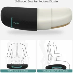 Songmics Office Chair, Ergonomic Chair, Mesh Chair, Adjustable Lumbar Support And Headrest, Breathable Mesh Fabric, 150 Kg Weight Capacity, Height Adjustable, Black OBN163B01 8 Songmics Office Chair, Ergonomic Chair, Mesh Chair, Adjustable Lumbar Support And Headrest, Breathable Mesh Fabric, 150 Kg Weight Capacity, Height Adjustable, Black OBN163B01 -Office Furniture Store 60563764 4