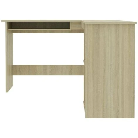 Topdeal L-Shaped Corner Desk Sonoma Oak 120x140x75 Cm Chipboard FF800750UK 4 Topdeal L-Shaped Corner Desk Sonoma Oak 120x140x75 Cm Chipboard FF800750UK - Image 4