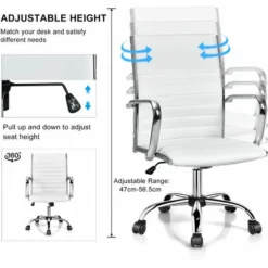 High Back Executive Chair Ergonomic Home Office Chair Rolling PU Leather Chair -Office Furniture Store 61310449 4