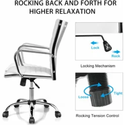 High Back Executive Chair Ergonomic Home Office Chair Rolling PU Leather Chair -Office Furniture Store 61310449 5