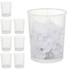 Set Of 8 Relaxdays Wastebaskets, Wastepaper Bin, Office & Home, Round, Wire Mesh, Metal, H X D: 35 X 29.5 Cm, White