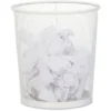 Relaxdays Wastebasket, Wastepaper Bin, Office & Home, Round, Wire Mesh, Paper Bin, Metal, H X D: 28 X 26 Cm, White