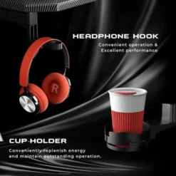 Z Shaped Gaming Desk Carbon Fiber Desktop PC Computer Desk Office Desk,Black -Office Furniture Store 64220297 4