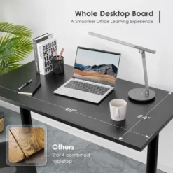 Computer Desk Study Workstation For Home Office Use Writing Table, Dinner Table Conference Table 120x60x73.6cm Black 7 Computer Desk Study Workstation For Home Office Use Writing Table, Dinner Table Conference Table 120x60x73.6cm Black -Office Furniture Store 64902511 3