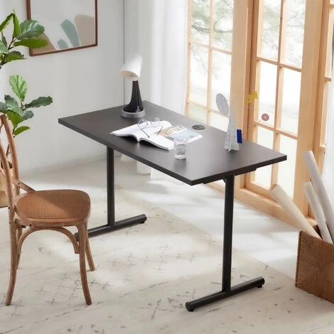 Computer Desk Study Workstation For Home Office Use Writing Table, Dinner Table Conference Table 120x60x73.6cm Black 5 Computer Desk Study Workstation For Home Office Use Writing Table, Dinner Table Conference Table 120x60x73.6cm Black - Image 5