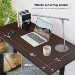 Computer Desk Study Workstation For Home Office Use Writing Table, Dinner Table Conference Table 120x60x73.6cm Grey -Office Furniture Store 64902517 3