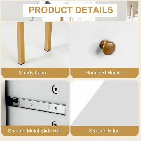 Corner Computer Desk Space Saving Corner Writing Workstation W/ 2 Large Drawers 2 Corner Computer Desk Space Saving Corner Writing Workstation W/ 2 Large Drawers - Image 2