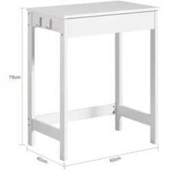 SoBuy Wood White Home Office Kids Table Computer Desk With Drawer,FWT43-W -Office Furniture Store 6614245 4