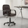 Yaheetech Office Chair Leather Swivel Chair Essential Computer Chair, Brown