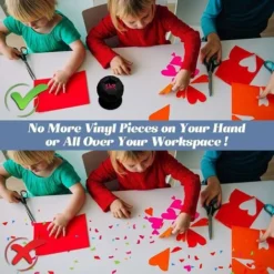 Suctioned Vinyl Weeding Scrap Collector, Silicone Suction Cups Craft Vinyl Scrap Collector For Vinyl Disposing Weeding Tools Supplies1Black -Office Furniture Store 69588252 4