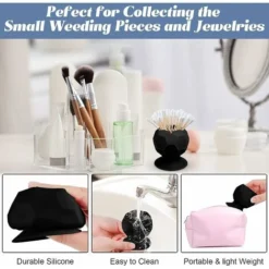 Suctioned Vinyl Weeding Scrap Collector, Silicone Suction Cups Craft Vinyl Scrap Collector For Vinyl Disposing Weeding Tools Supplies1Black -Office Furniture Store 69588252 5