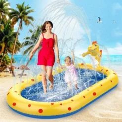 Children's Paddling Pool Baby Dogs Inflatable Pool Sprinkler Splash Children's Paddling Pool Water Toys Outdoor Garden Outdoor Children's Pool -Office Furniture Store 69588370 4