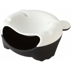 Trash Can Mini Trash Can, Countertop Waste Bin Waste Paper Bin Vanity Makeup Holder Bathroom Kitchen Car Office Home Decoration Perfect Cleaning (White And Black,1Pcs)