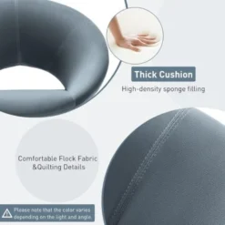 COSTWAY 360° Swivel Velvet Accent Chair, Upholstered Lounge Leisure Tub Armchair, Solid Beech Legs Occasional Vanity Desk Seat Dining Chairs For Living Room, Bedroom And Office (Grey) -Office Furniture Store 70105076 3