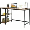 Wooden Computer Desk Industrial Writing Workstation PC Laptop Table Home Office