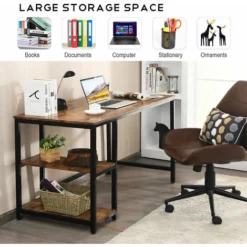 Wooden Computer Desk Industrial Writing Workstation PC Laptop Table Home Office -Office Furniture Store 70885434 5